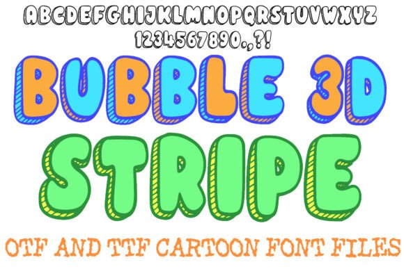 Bubble 3d Stripe: The Ultimate Display Font for Bold Designs