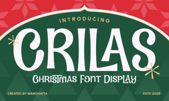 Crilas: A Festive Display Font for Holiday-Inspired Branding