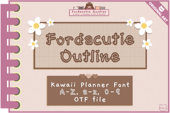 Fordacutie Outline: A Playful Display Font for Digital Creatives