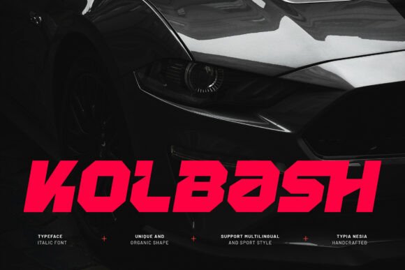 Kolbash: A Futuristic Display Font for Craft Creations