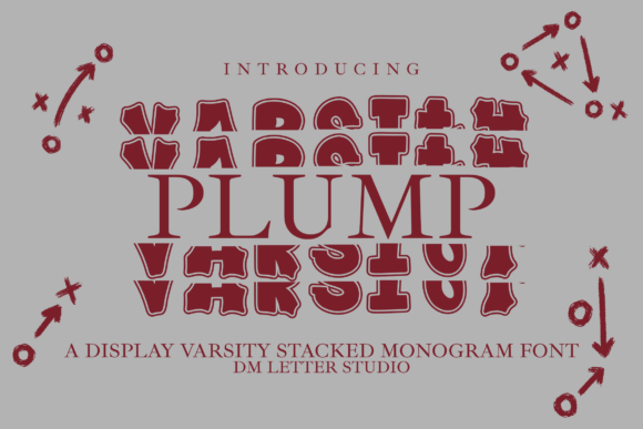 Plump Stacked Monogram Font for Professional Branding