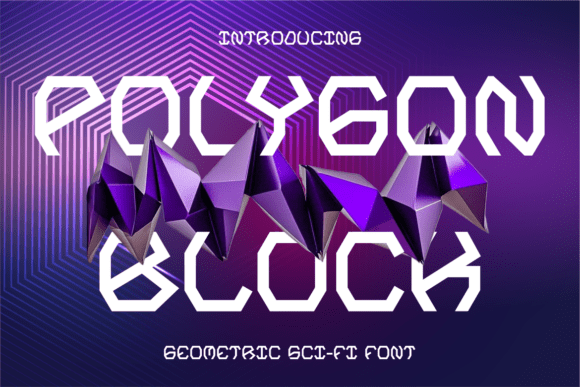 Polygon Block Font for Digital Evolution