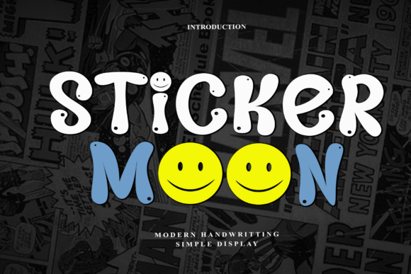 Sticker Moon: A Playful Display Font for Bold Branding