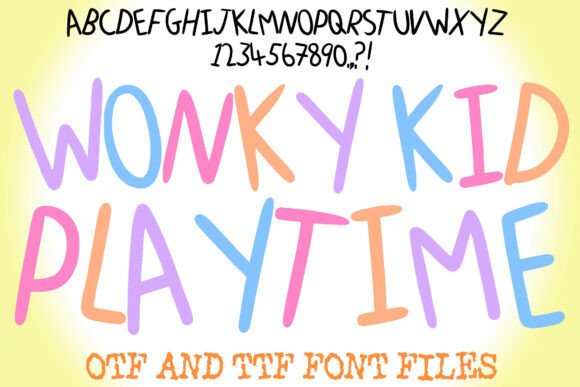 Wonky Kid Playtime: The Authentic Handwritten Typeface for Creative Brands